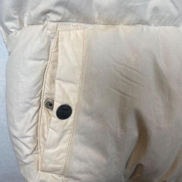 Vintage Excalibur Down Filled Reversible Bomber Jacket Ivory Plaid 80s 90s - Picture 9 of 16